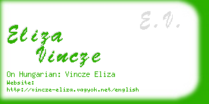 eliza vincze business card